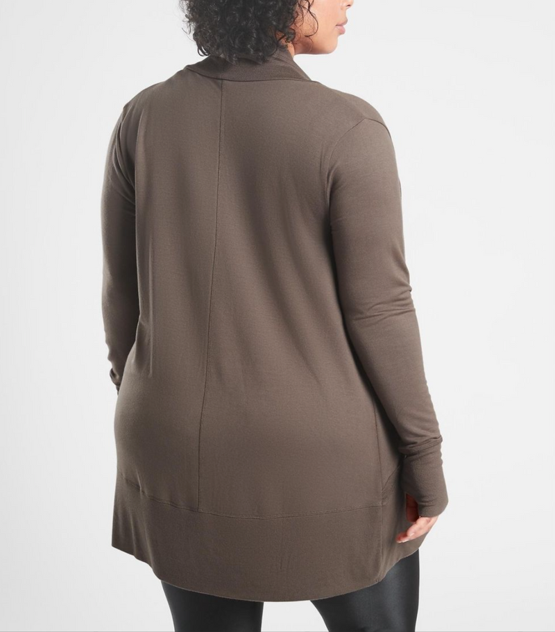 Athleta Brown Nirvana Pranayama Wrap Cardigan