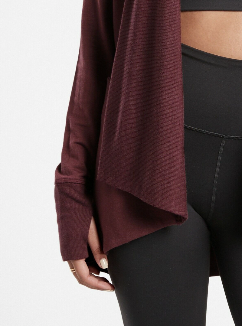 Athleta Decadent Chocolate Nirvana Pranayama Wrap Cardigan