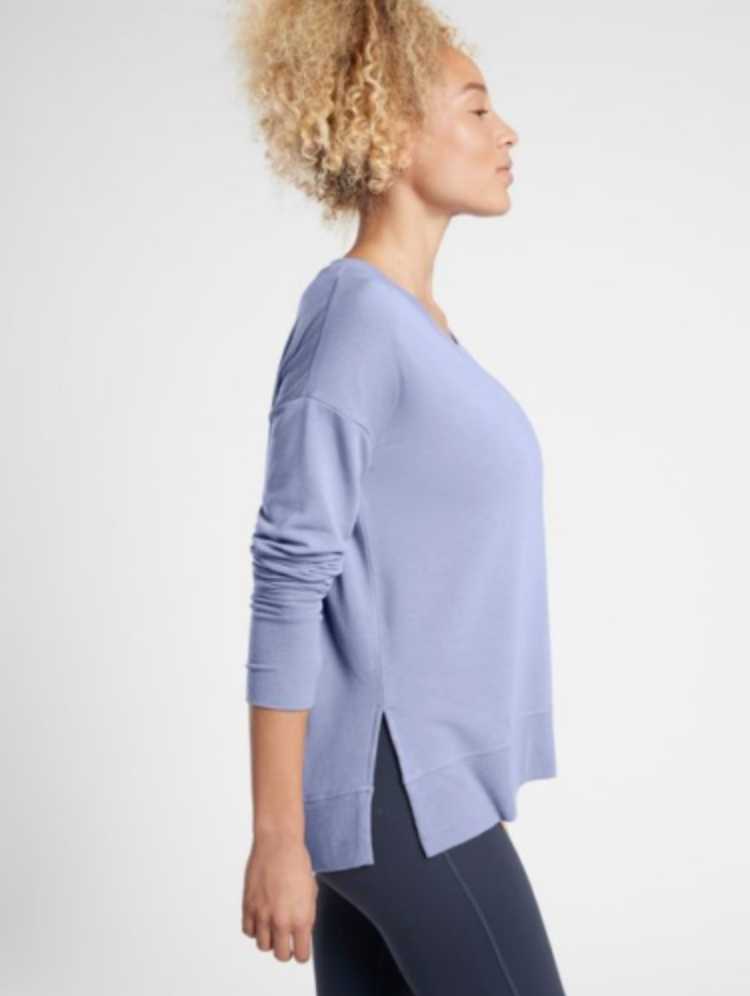 Athleta Serendipity Blue Soft Coaster Luxe Sweatshirt