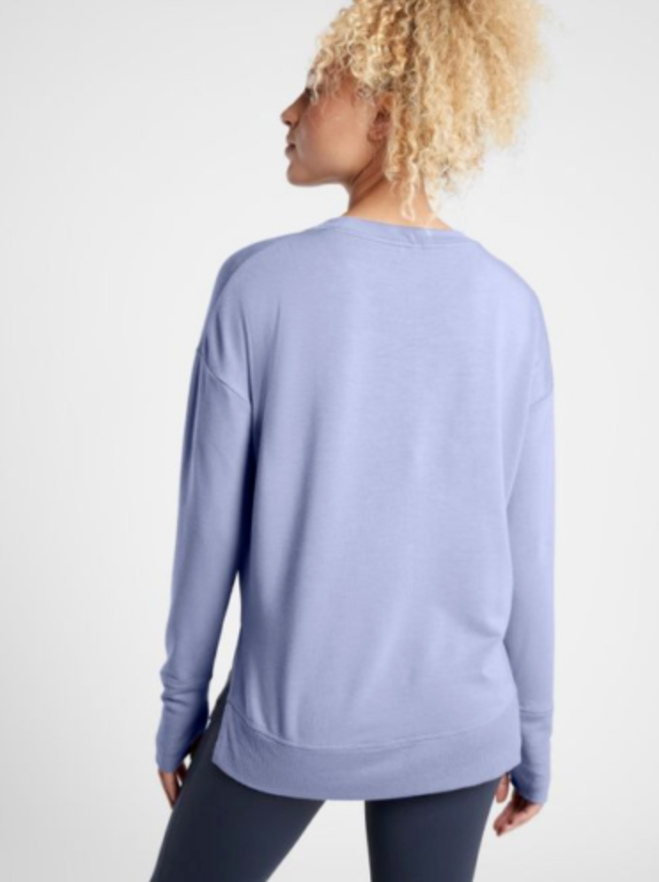 Athleta Serendipity Blue Soft Coaster Luxe Sweatshirt