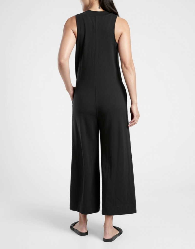 Athleta Black Wide Leg Pants Serenity Romper Jumpsuit