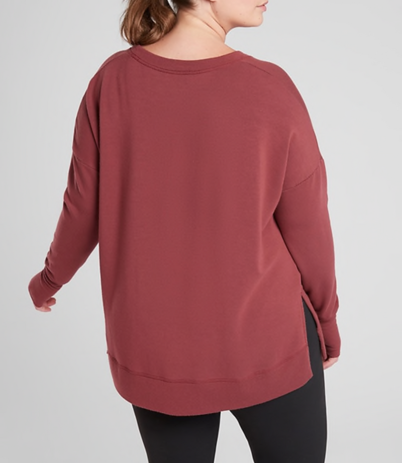 Athleta Maple Red Soft Coaster Luxe Sweatshirt