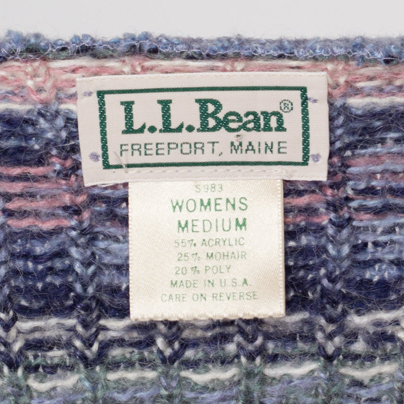 Medium 90s LL Bean Pastel Fair Isle Cardigan