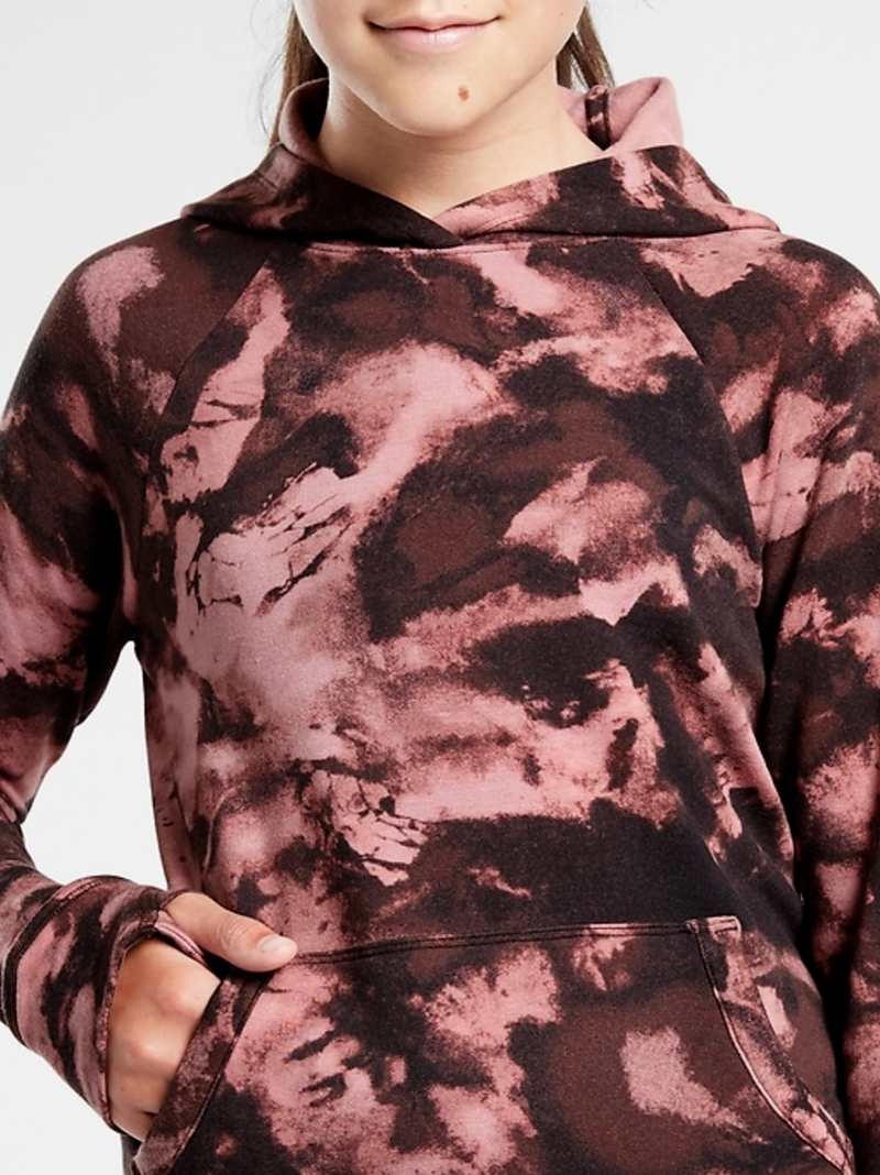 Athleta Girl Marine Black Pink In Your Element 2.0 Hoodie Sweatshirt