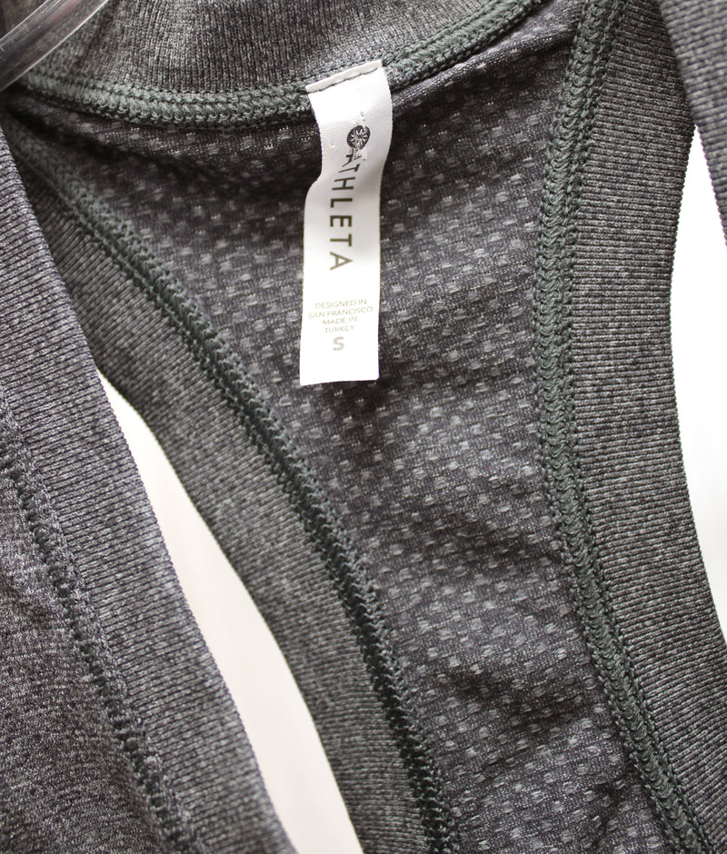 Athleta - Gray Heather Racer Back Athletic Tank Top - Size S