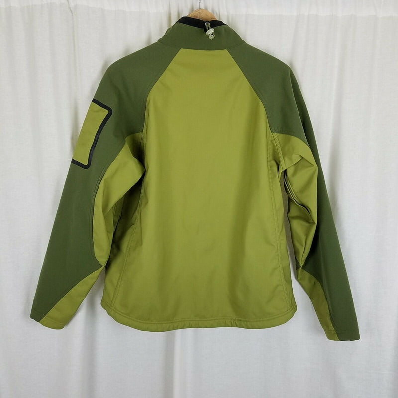 LL Bean Fleece Lined Softshell Windbreaker Jacket Mens M Full Zip Up Vented Arms