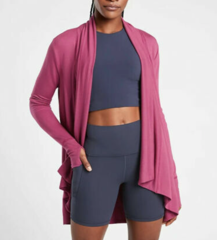 Athleta Vintage Plum Nirvana Pranayama Wrap Cardigan