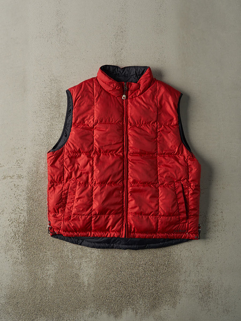Vintage 90s Navy Blue & Red LL Bean Reversible Puffer Vest (L/XL)