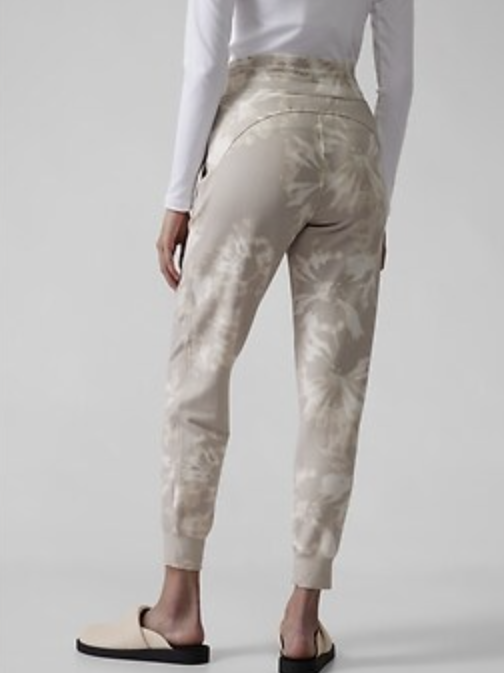 Athleta Willow Abalone Grey Drawstring Waistband Balance Jogger