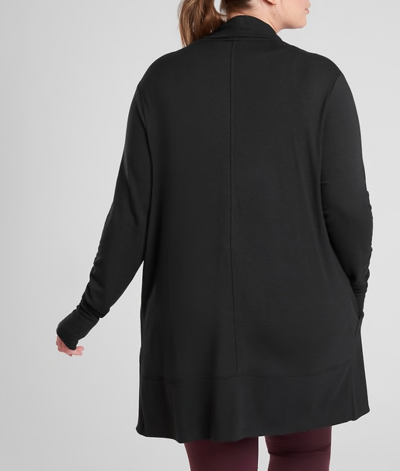 Athleta Black Nirvana Pranayama Wrap Cardigan