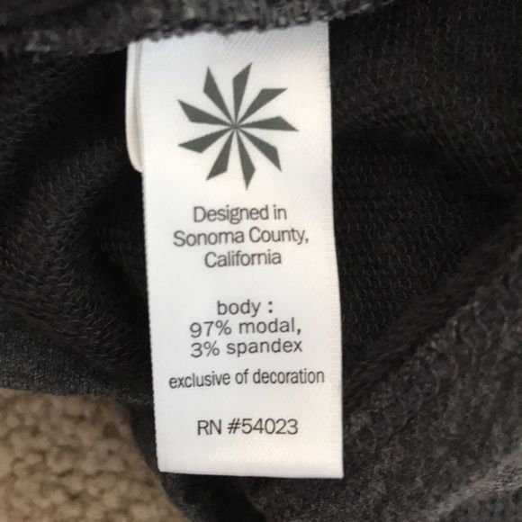 ATHLETA Dark Gray Wrap Front Hoodie Size S
