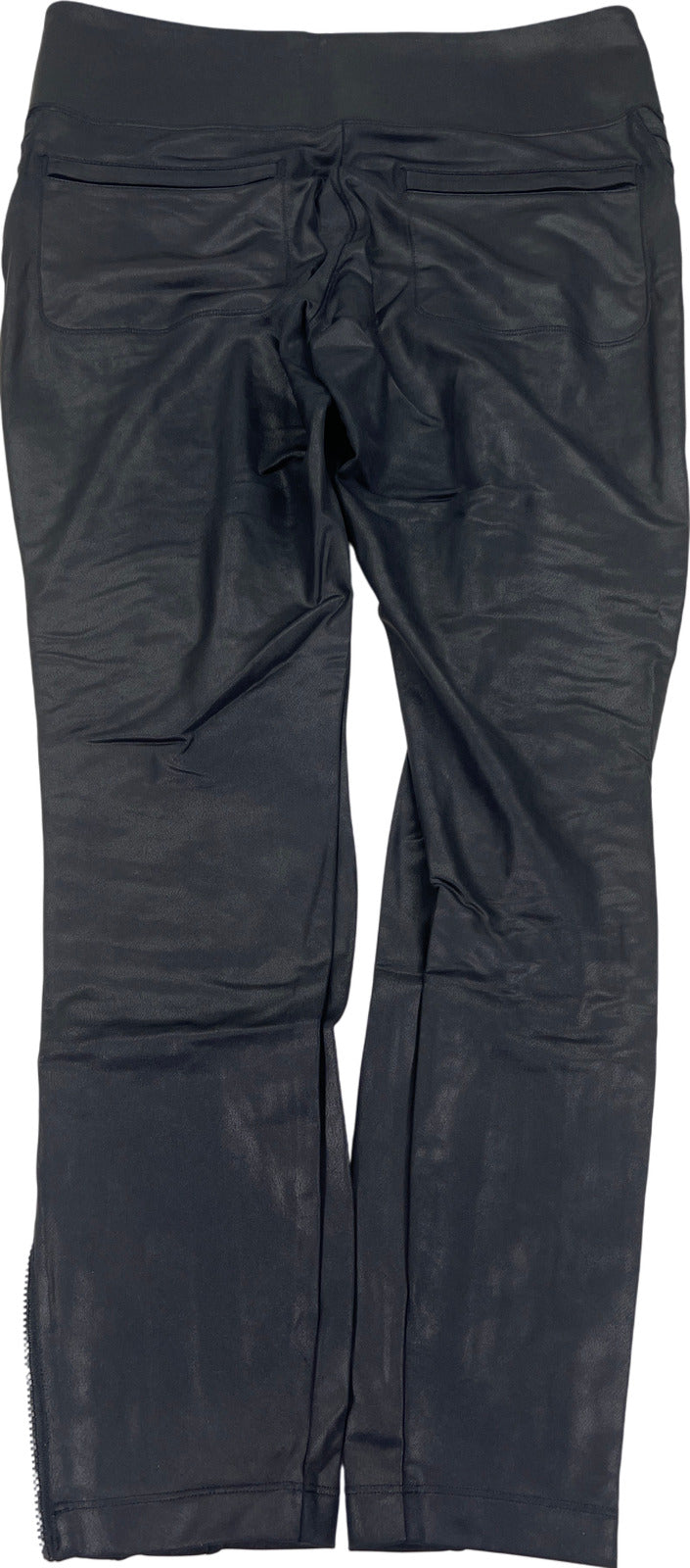Athleta Women’s Black Delancey Gleam Moto Zip Ankle Tight Leggings - L