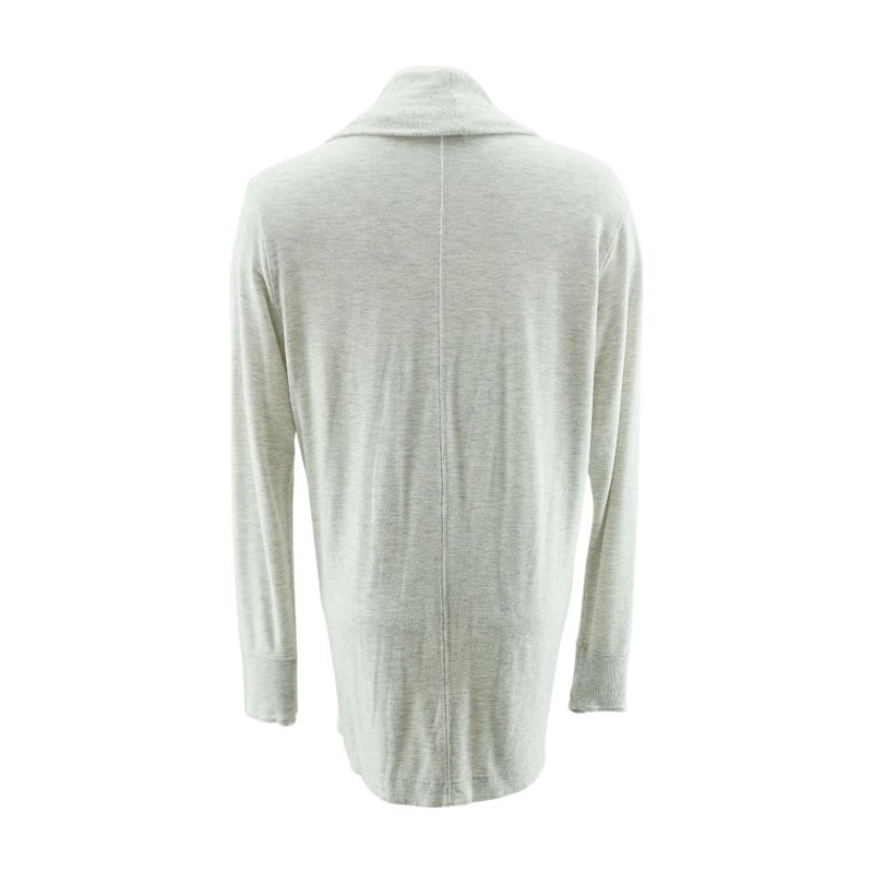 Gray Solid Cardigan Sweater