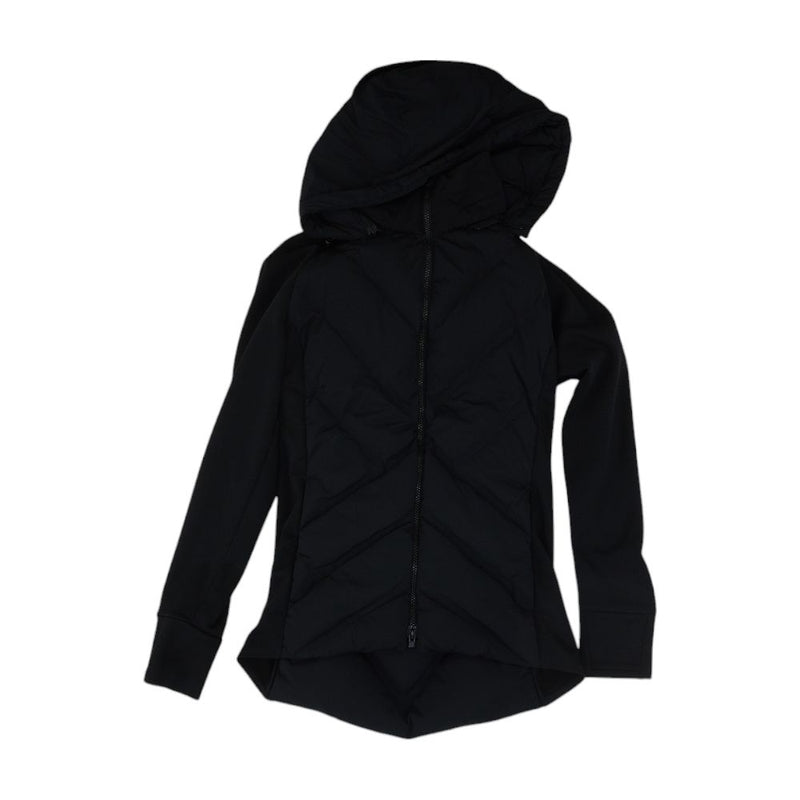 Black Solid Puffer Jacket
