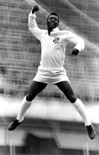 Pele Soccer Jersey SANTOS 1962 1963 WORLD CUP LONG SLEEVE 100% authentic