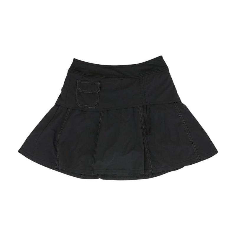 Black Solid Skort Skirt