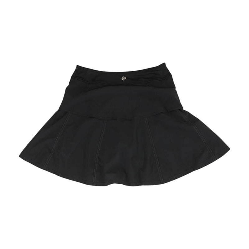 Black Solid Skort Skirt