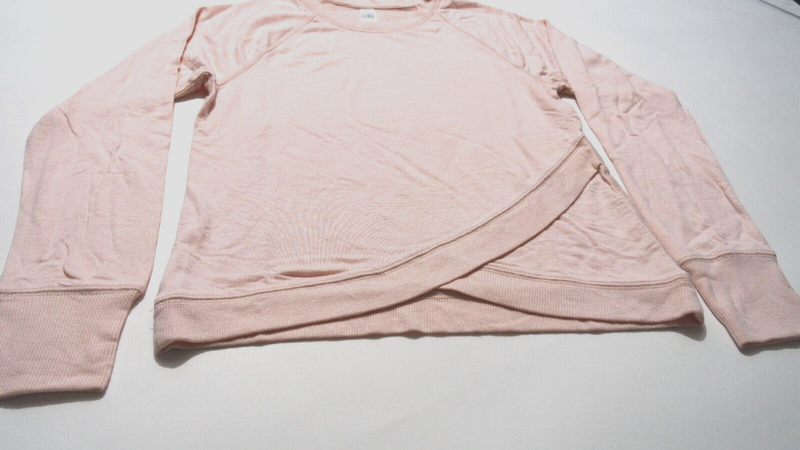 Athleta Girl Pale Pink Long Sleeve Criss Cross My Heart Sweatshirt