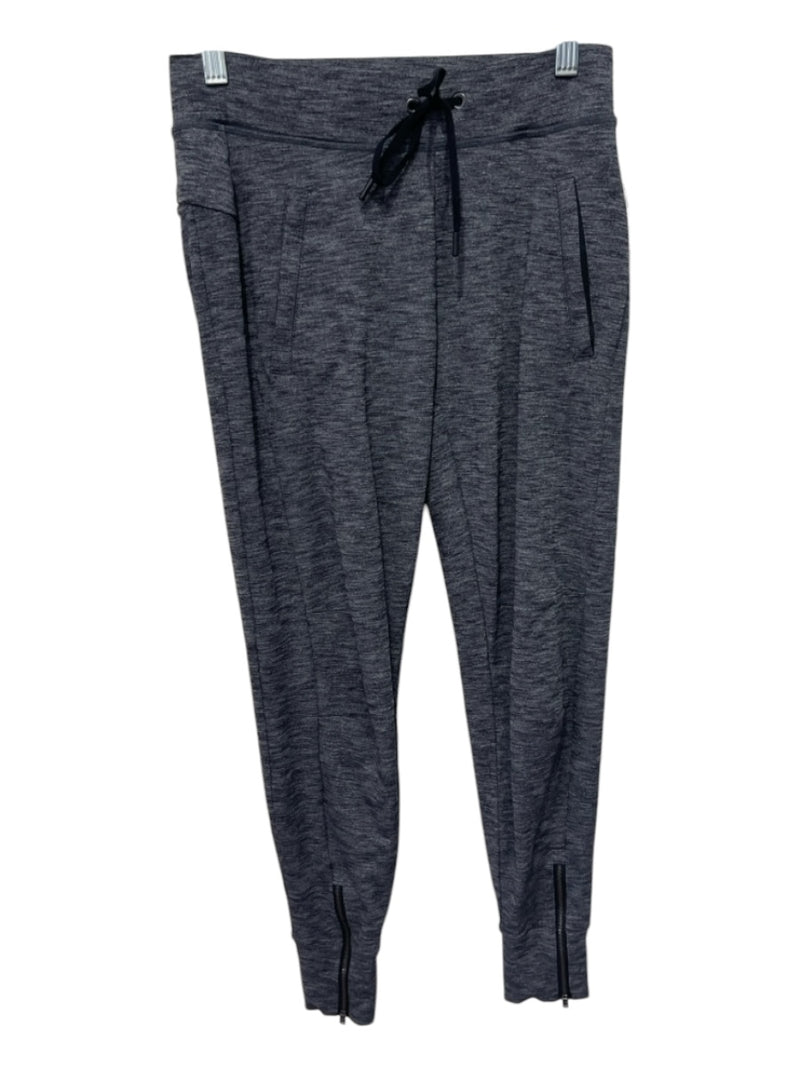 Athleta Size XXS Dark Grey Nylon Heathered Zip Detail Athletic Pants