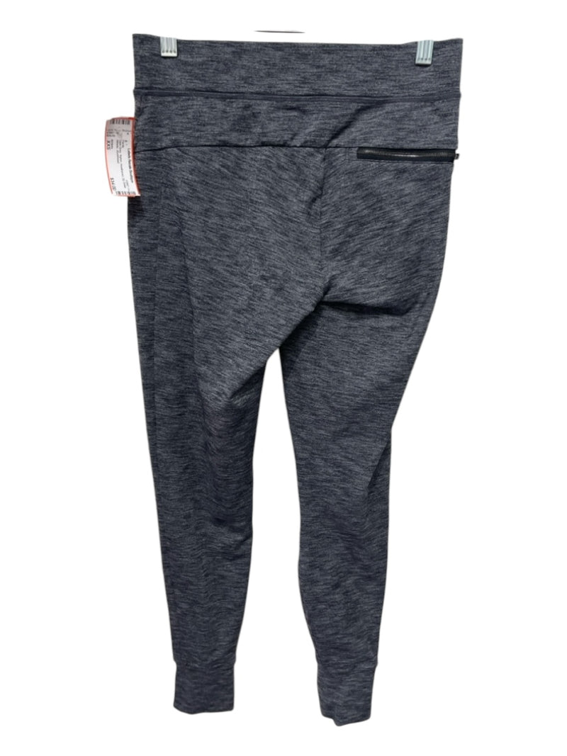 Athleta Size XXS Dark Grey Nylon Heathered Zip Detail Athletic Pants