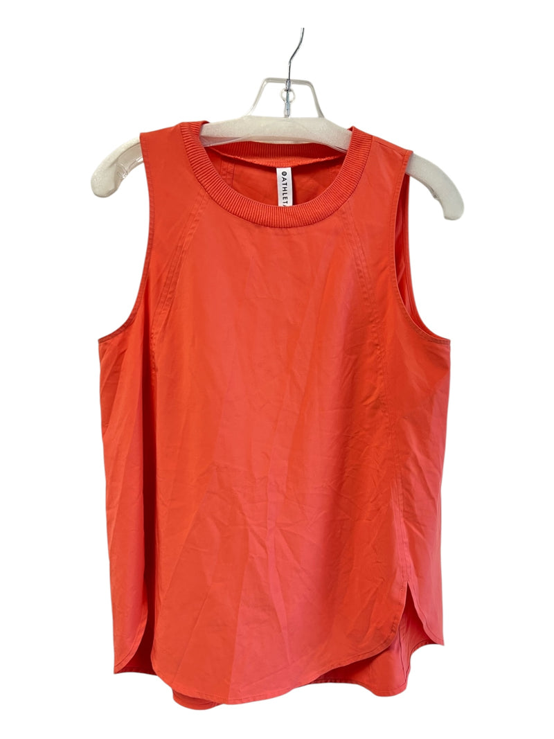 Athleta Size S Persimmon Polyester Blend Round Neck Sleeveless Seam Detail Top