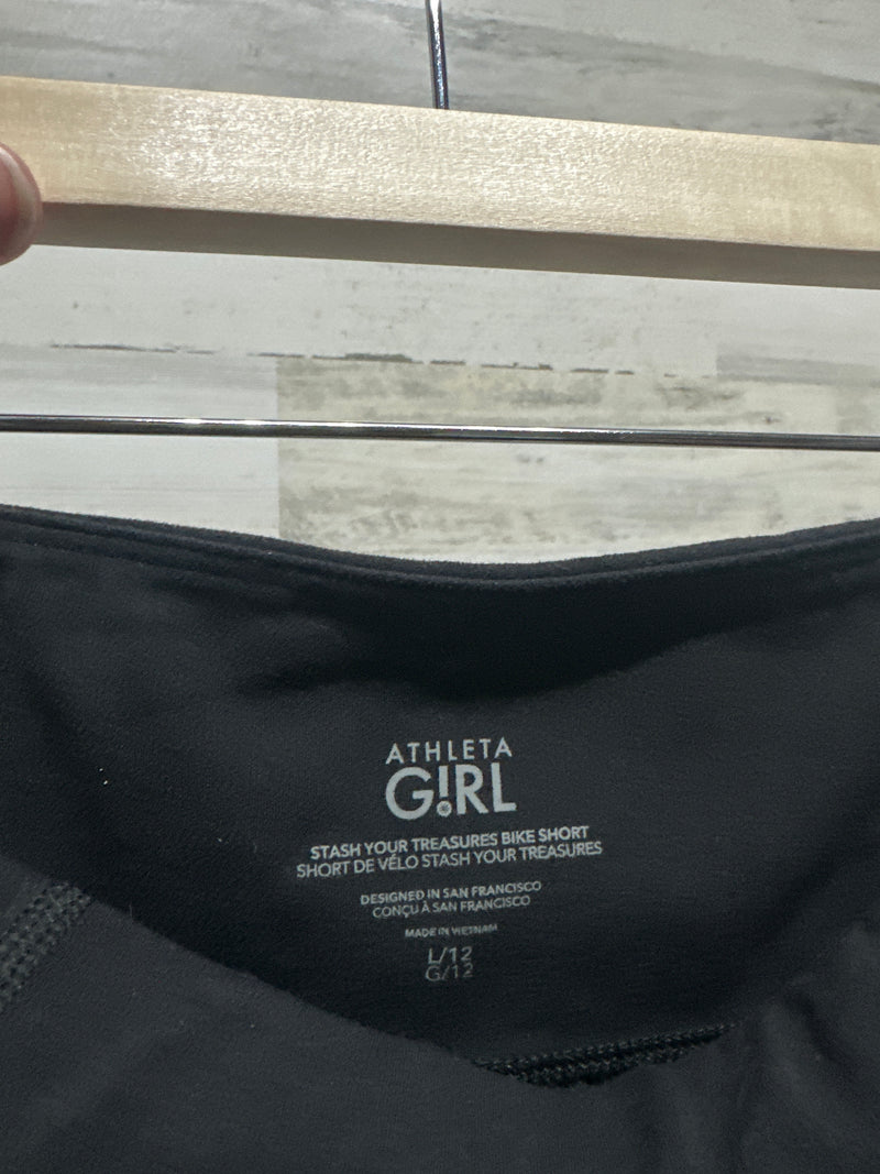 Girls Size 12 (Large) Athleta Girl Stash Your Treasures Bike Shorts with Pockets - Very Good Used Condition