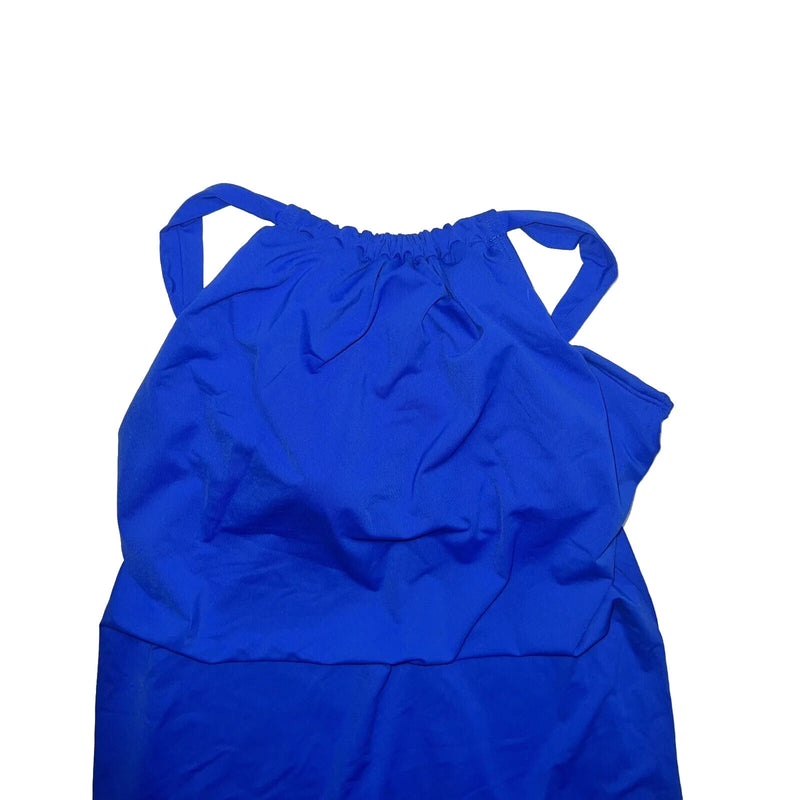 Women's Athleta Dress Size Small Blue Stretch Loose Built-in Bra Above Knee Halt
