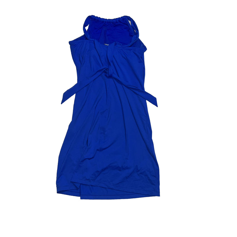 Women's Athleta Dress Size Small Blue Stretch Loose Built-in Bra Above Knee Halt