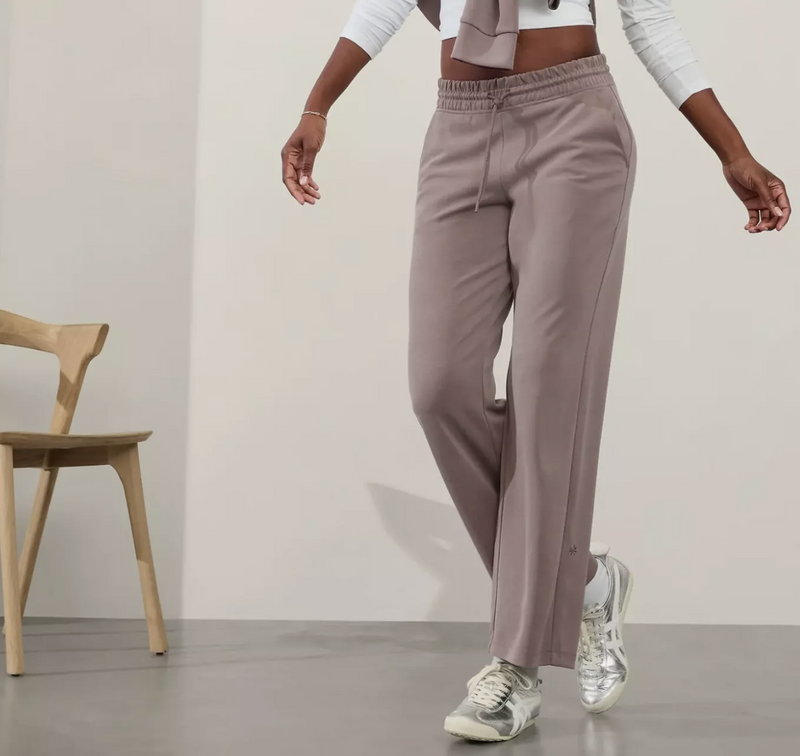 Athleta Smoky Rose Seasoft Mid-rise Straight Pant