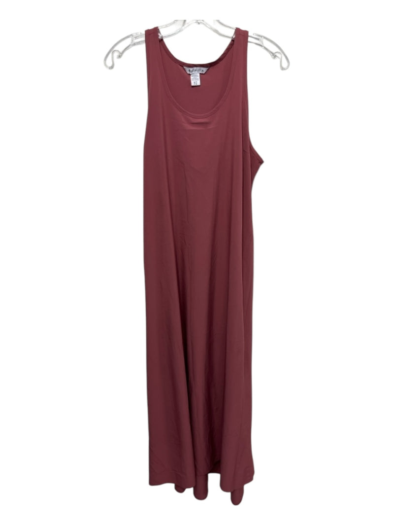 Athleta Size Small Mauve Pink Polyester Blend Sleeveless Racerback Pockets Dress