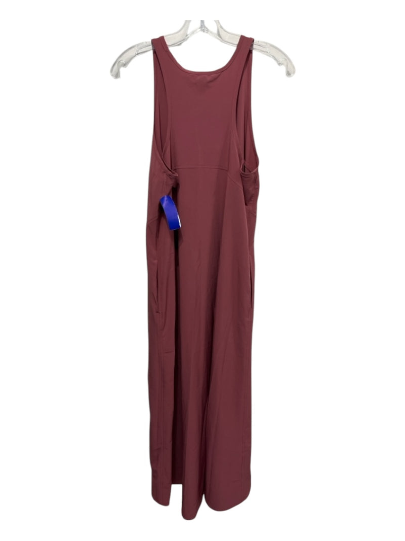 Athleta Size Small Mauve Pink Polyester Blend Sleeveless Racerback Pockets Dress
