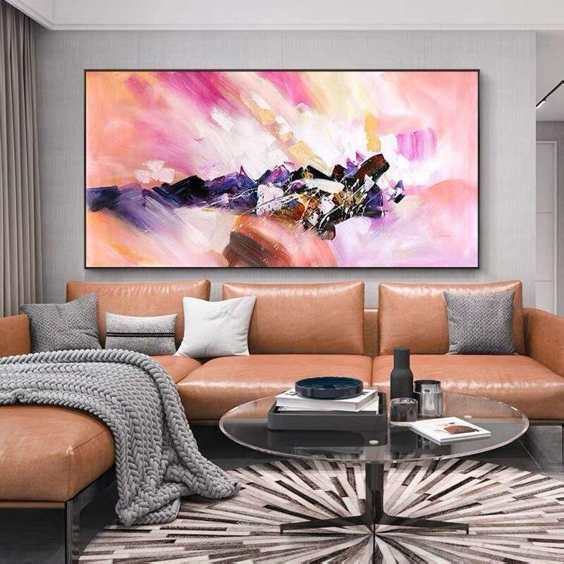 Warm Colors Are Modern Abstract Decorative Oil Painting New Hand Painted On Canvas Home Good Decor