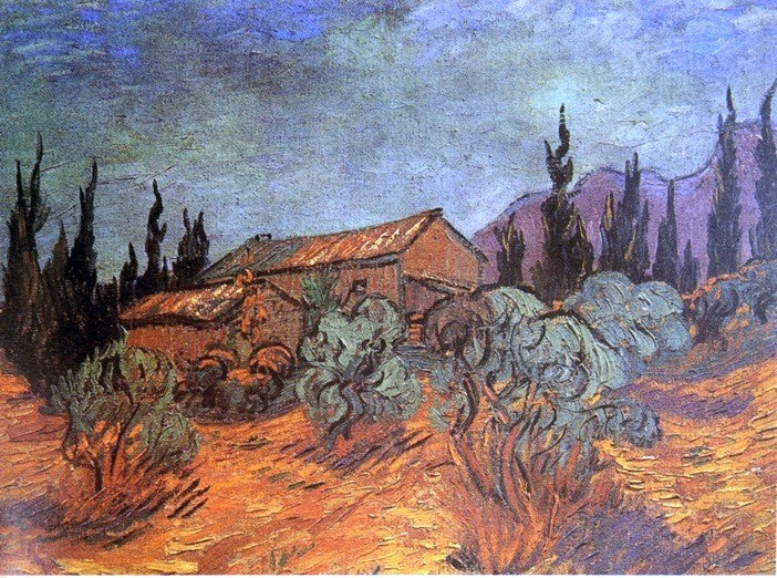 Wooden Sheds by Vincent Van Gogh - Hand Painted Oil Painting