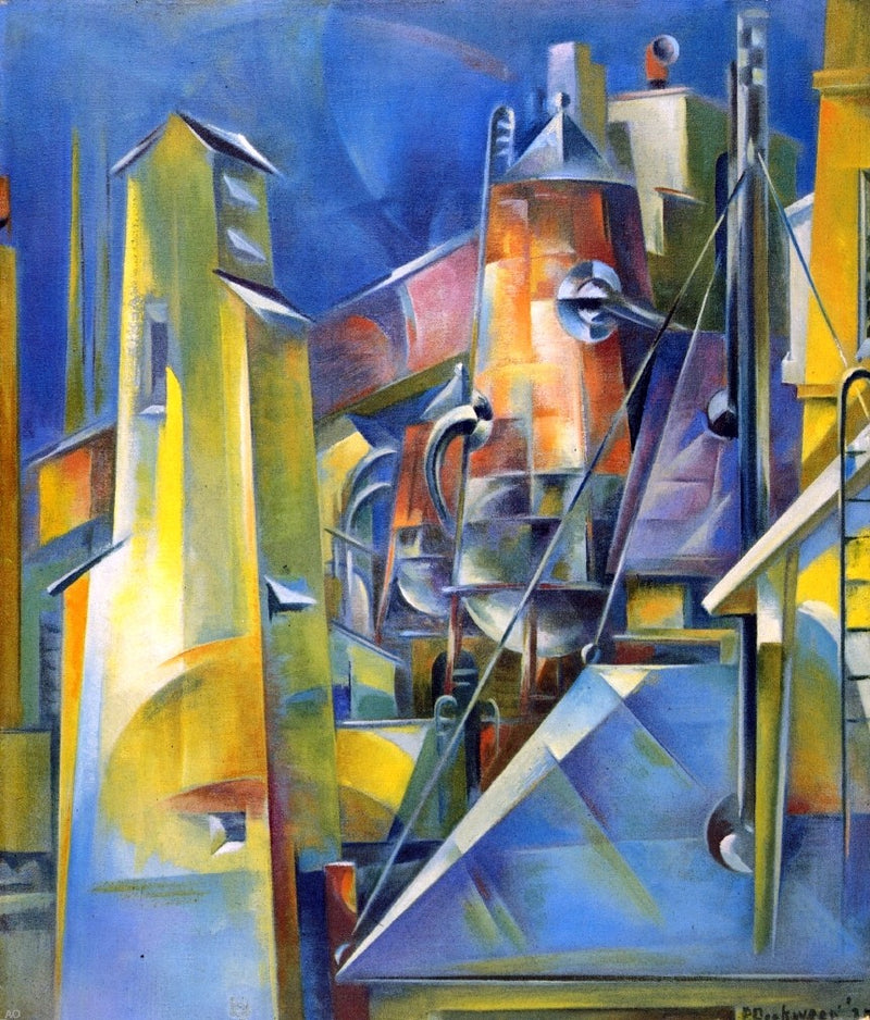 Factory by Preston Dickinson - Hand Painted Oil Painting