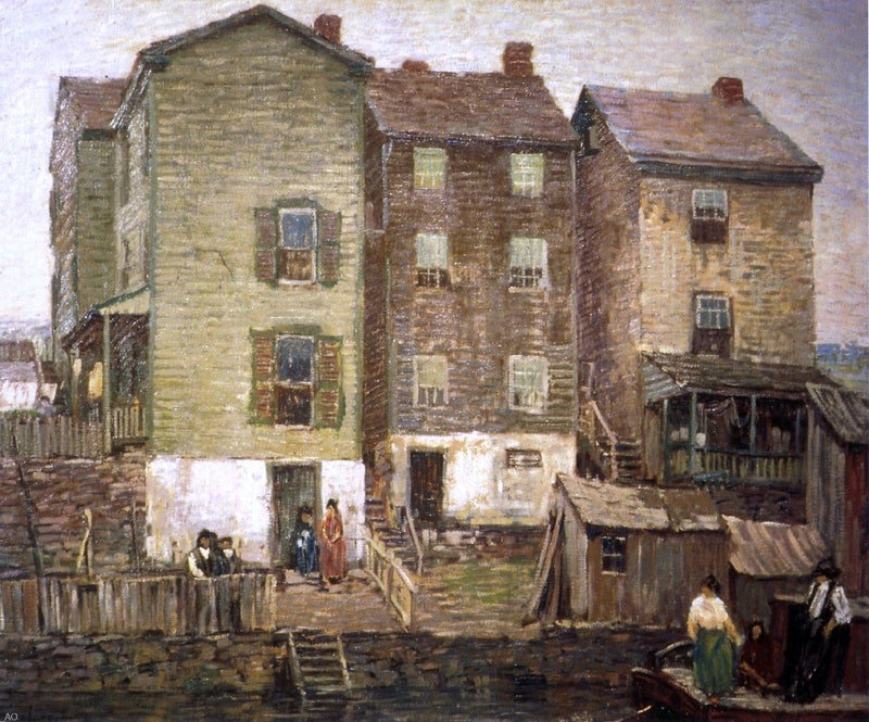 Three Houses by Robert Spencer - Hand Painted Oil Painting