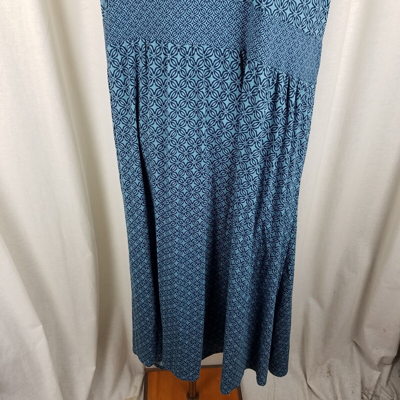 LL Bean Summer Jersey Knit Stretch Faux Wrap Dress Womens 3X Plus Size Teal