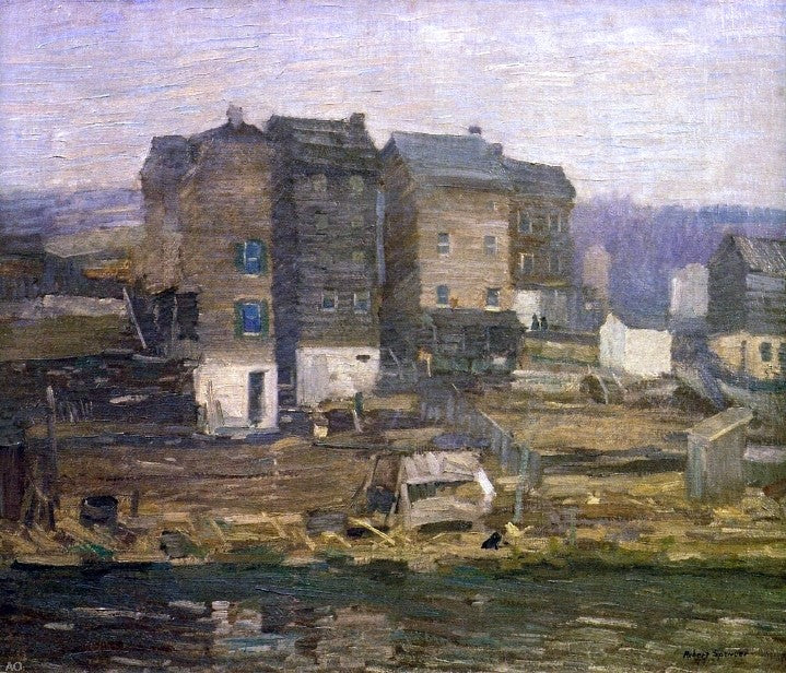 A Gray Day by Robert Spencer - Hand Painted Oil Painting