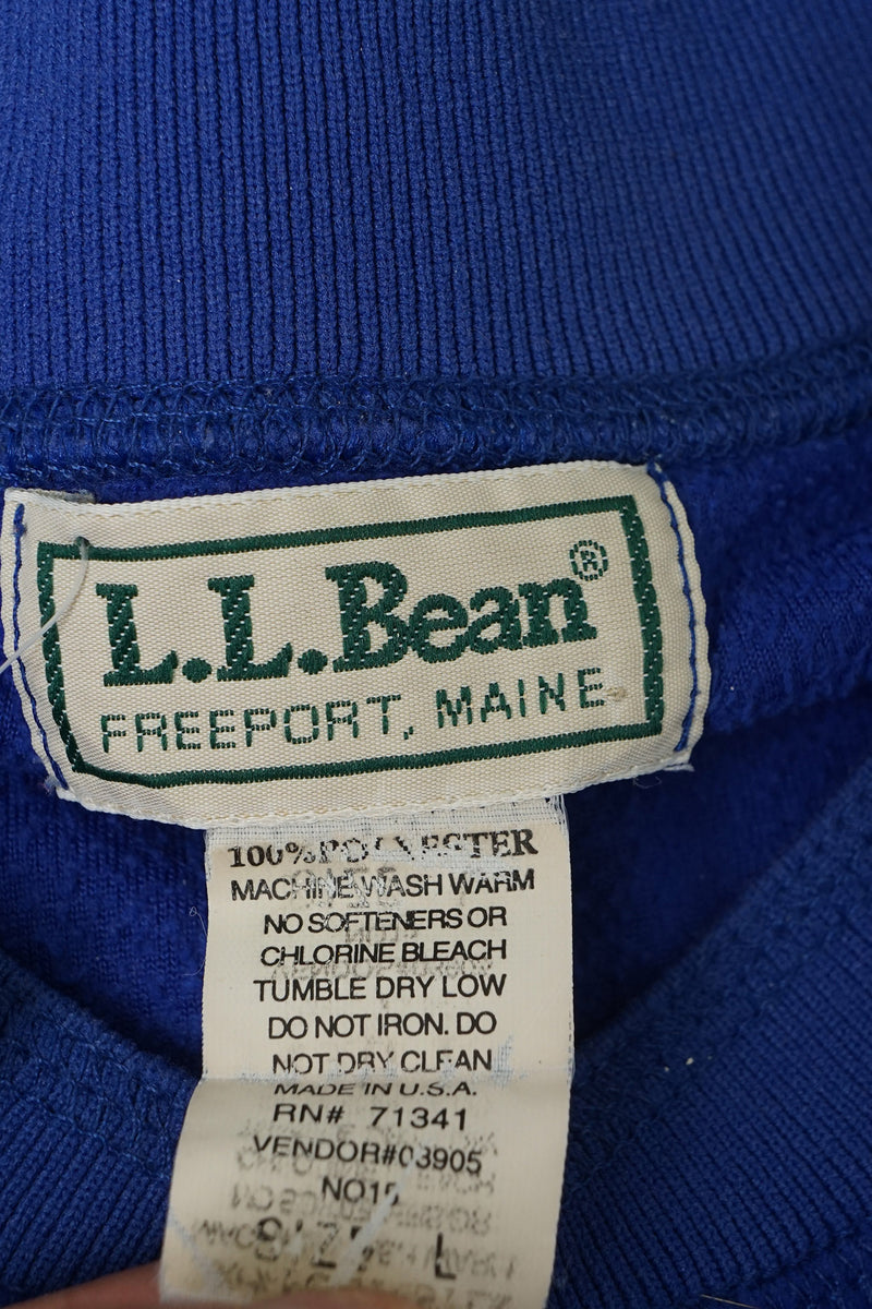 Vintage LL Bean Blue Fleeced Sweatshirt
