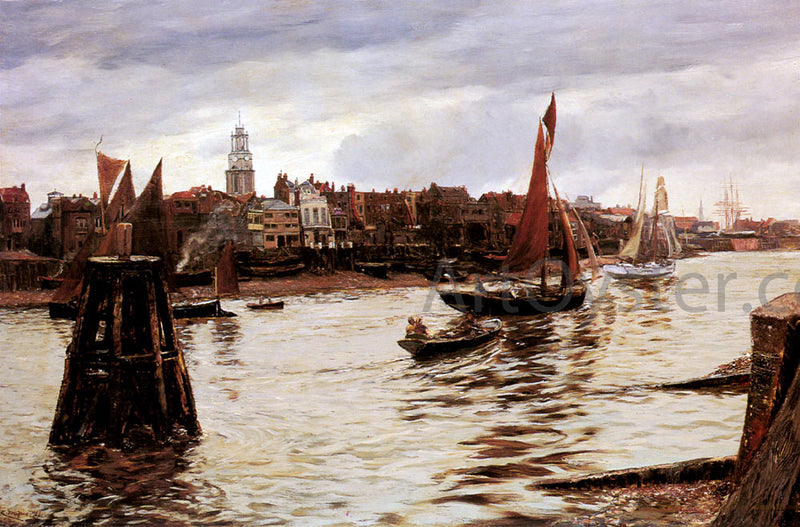 Limehouse by Charles Napier Hemy - Hand Painted Oil Painting