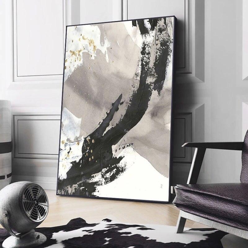 Hand Painted Oil Painting Modern Abstract Canvas Retro Nordics Minimalism