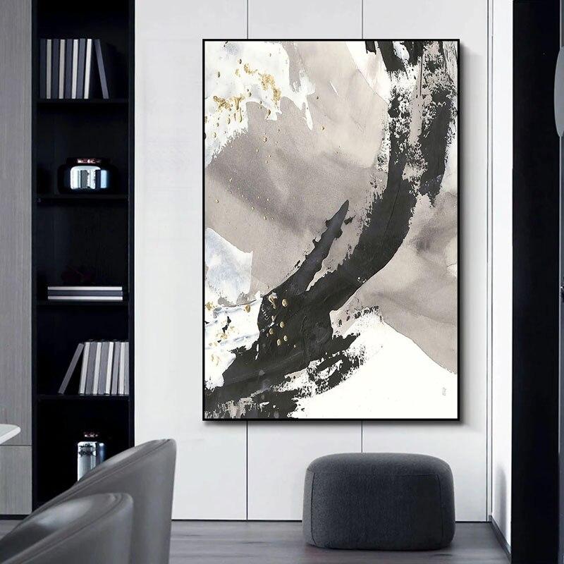 Hand Painted Oil Painting Modern Abstract Canvas Retro Nordics Minimalism