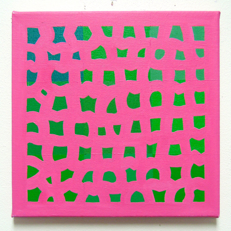Pink & Green Oil Painting