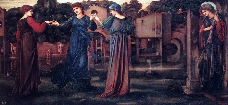 The Mill by Sir Edward Burne-Jones - Hand Painted Oil Painting