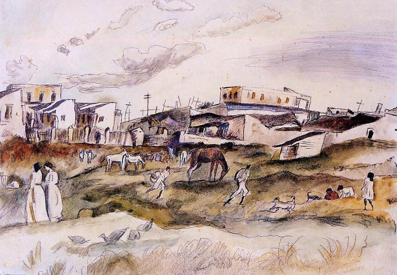 Havana Street by Jules Pascin - Hand Painted Oil Painting
