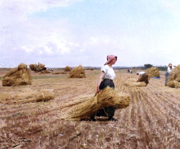 Harvest by Victor Gabriel Gilbert - Hand Painted Oil Painting