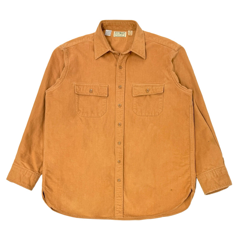 1970’S LL BEAN MADE IN USA CHAMOIS CLOTH L/S B.D. SHIRT X-LARGE