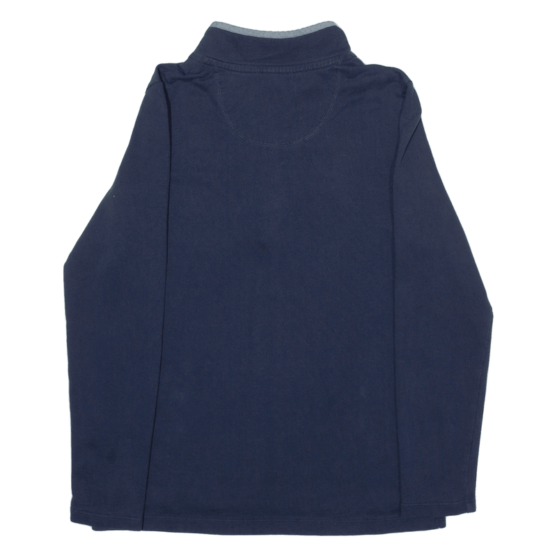 LL BEAN Mens Polo Shirt Blue Long Sleeve S