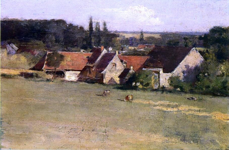 Farmhouse at Grez by Theodore Robinson - Hand Painted Oil Painting