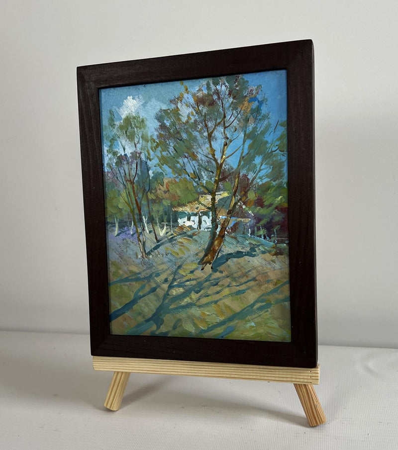 Oil painting In the shade of the trees Yuriy Suprunchuk