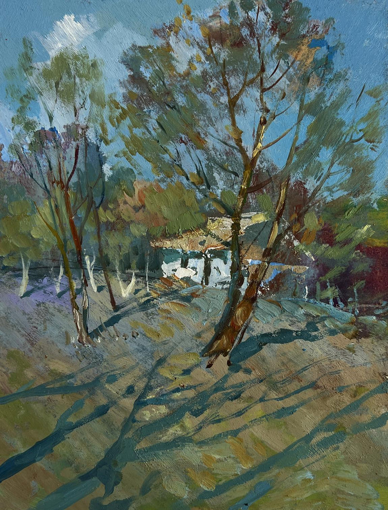 Oil painting In the shade of the trees Yuriy Suprunchuk